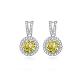 S925 Moissanite Round Cut Hola Dangly Earrings