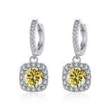 S925 Moissanite Round Cut Hoop Earrings