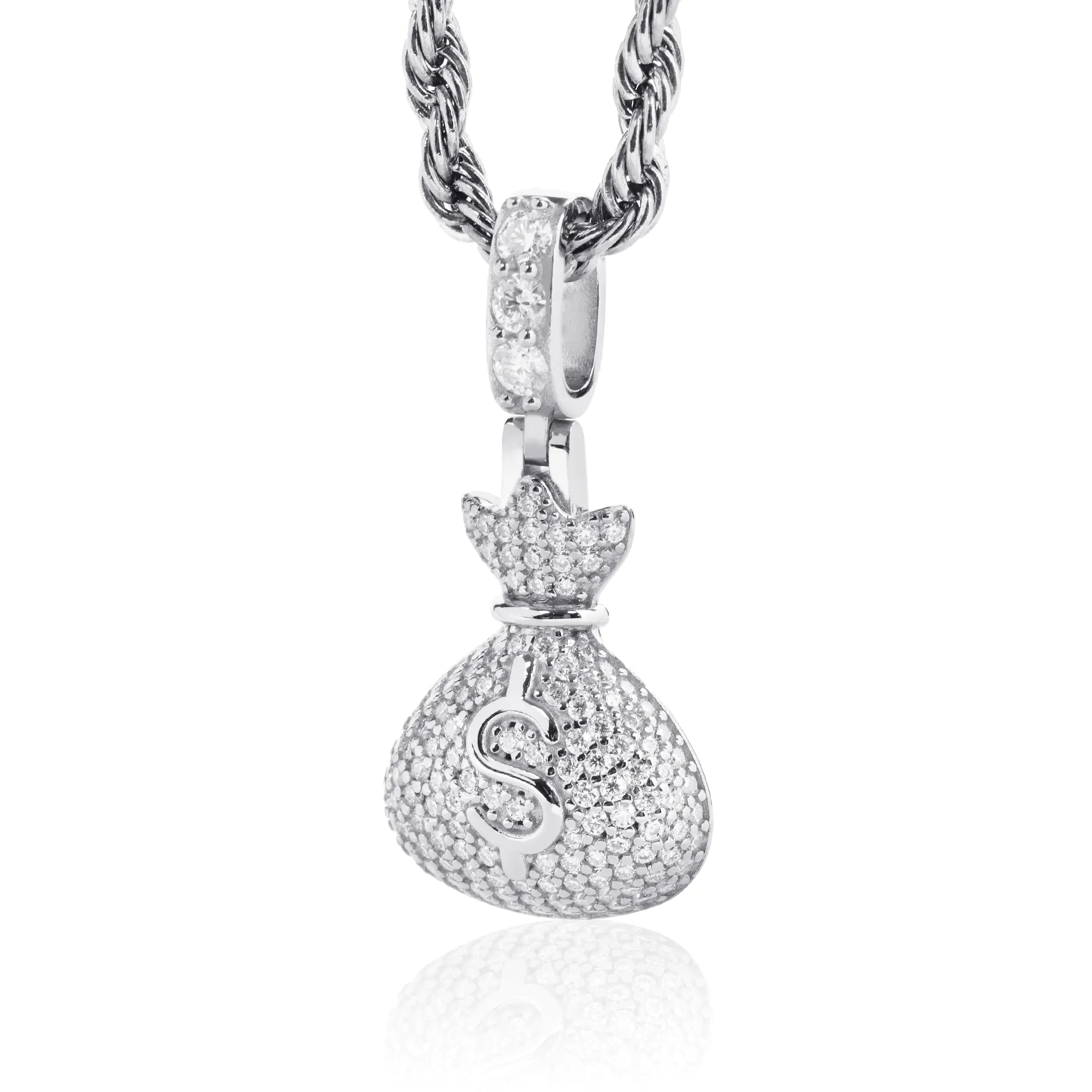 S925 Moissanite Mini Money Bag Pendant