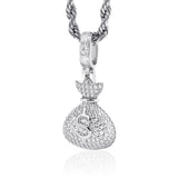 S925 Moissanite Mini Money Bag Pendant