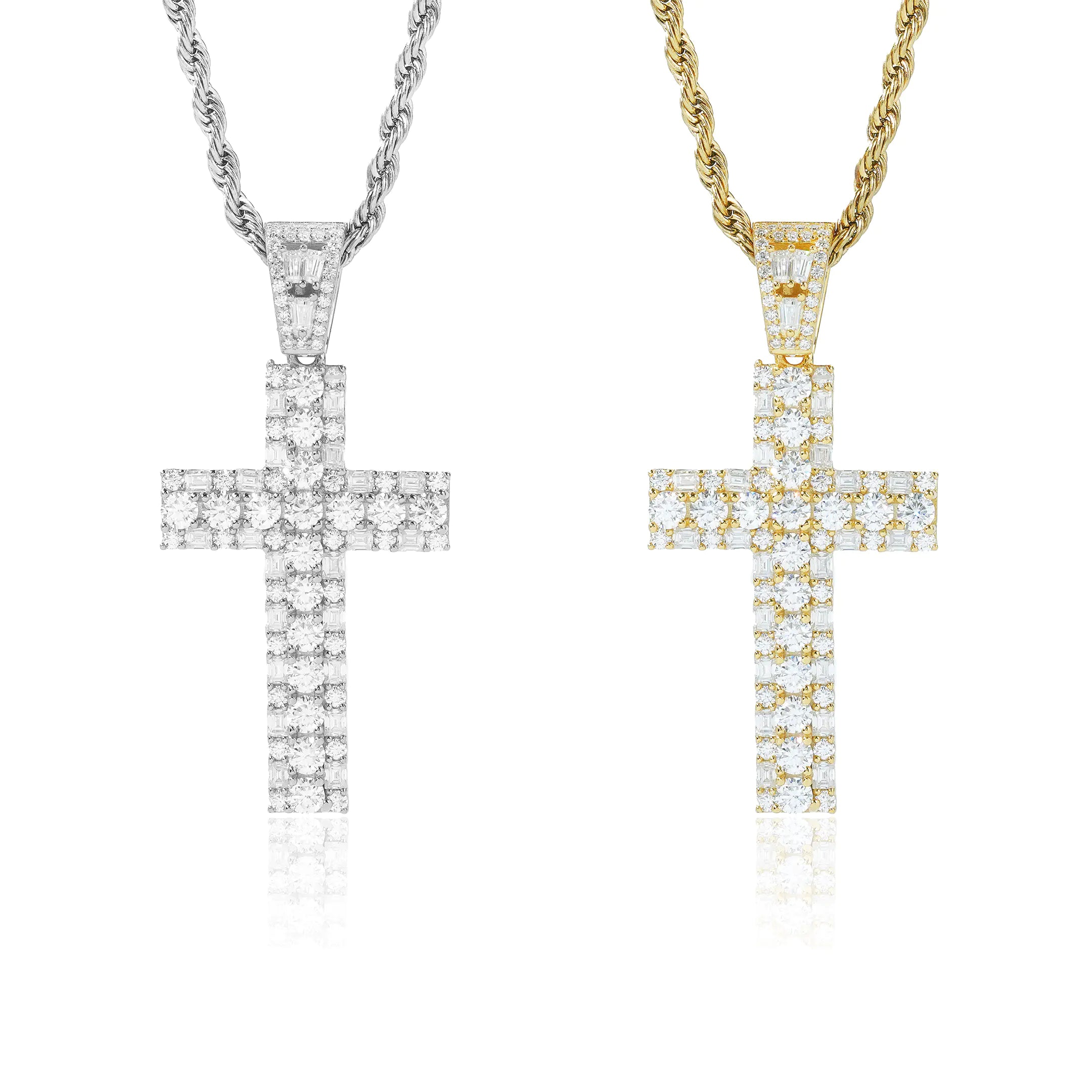 S925 Moissanite Cross Pendant