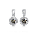 S925 Moissanite Round Cut Hola Dangly Earrings