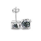 S925 Moissanite Round Cut Stud Earrings