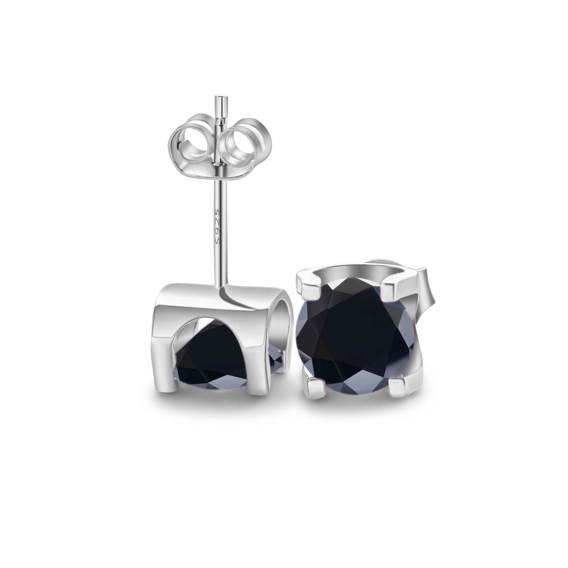 S925 Moissanite Round Cut Stud Earrings