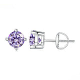 S925 Rare Color Moissanite Stud Earrings