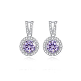 S925 Moissanite Round Cut Hola Dangly Earrings