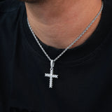 S925 Moissanite Spiked Cross Pendant