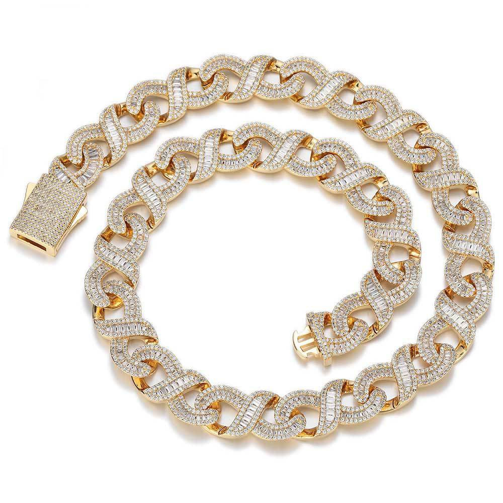 15mm Baguette Infinity Chain