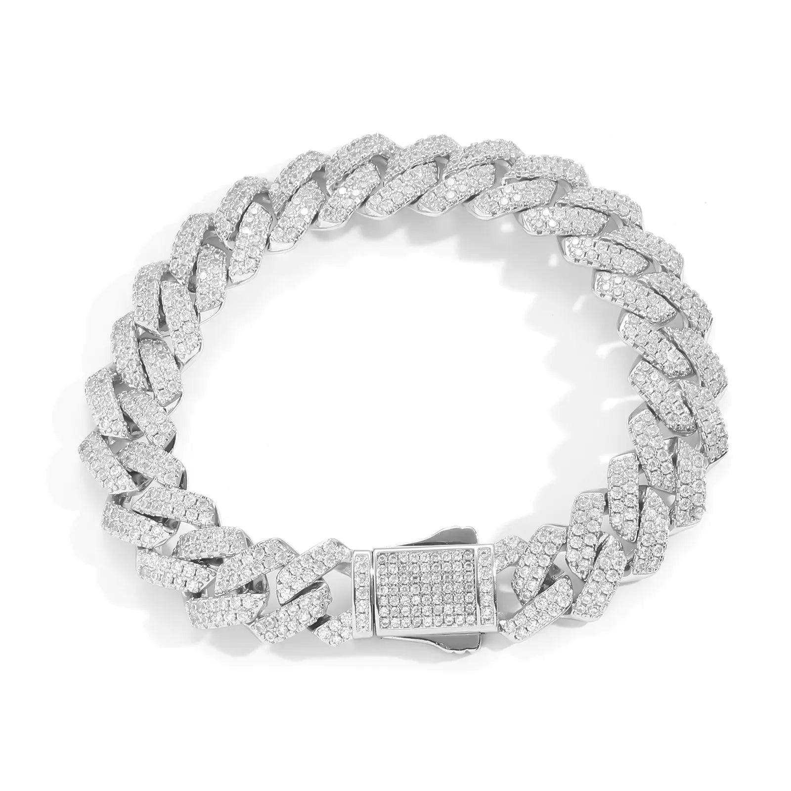 13MM Iced Prong Cuban Bracelet