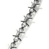 S925 Moissanite 19MM Iced Barbed Wire Chain