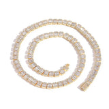 S925 Moissanite 10MM Baguette Tennis Chain