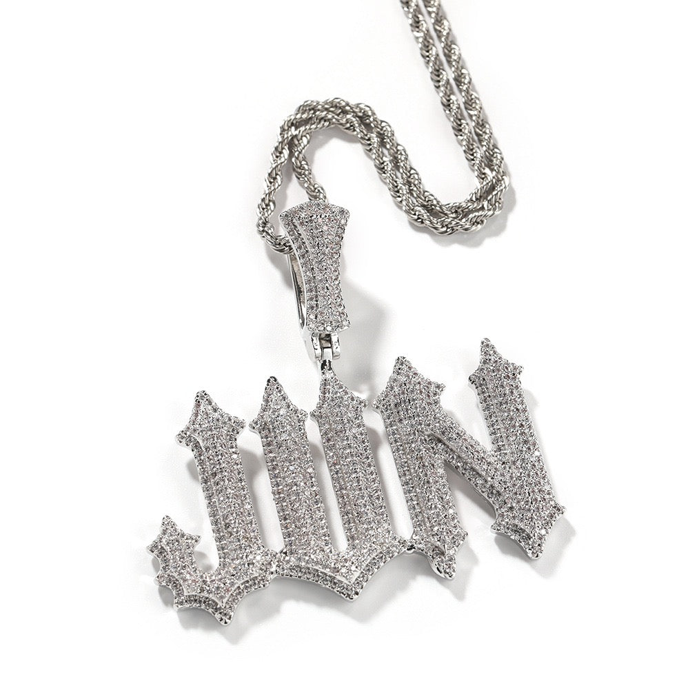 Custom Spiked Letter Pendant