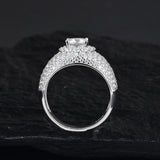 S925 Moissanite Solitaire Halo Band Ring