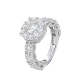 S925 Moissanite Solitaire Halo Ring