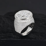 S925 Moissanite Baguette Solitaire Halo Ring