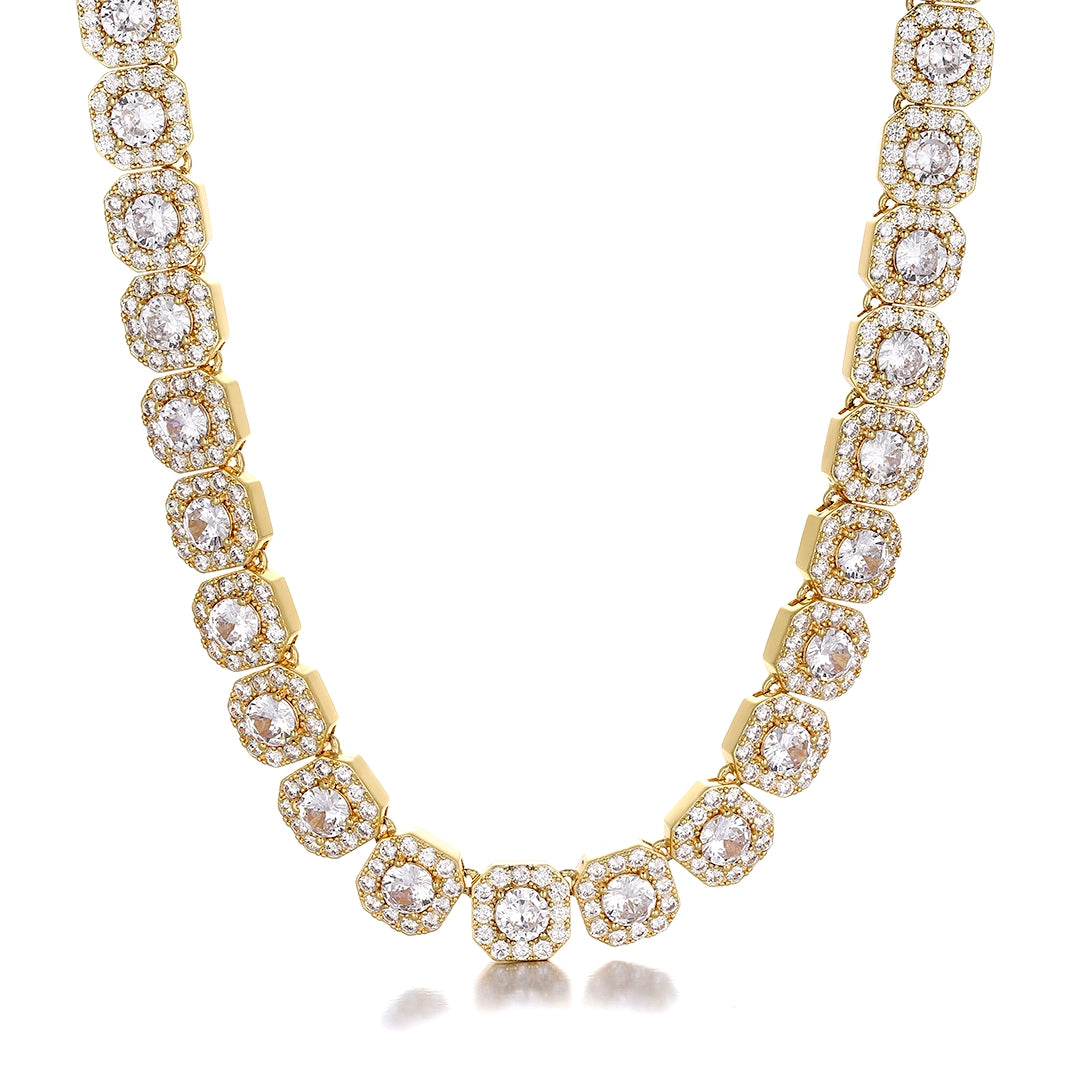 S925 Moissanite Clustered Tennis Chain