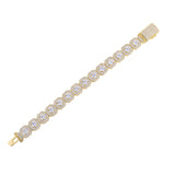 S925 Moissanite Clustered Tennis Bracelet