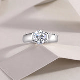 2CT Moissanite Band Ring