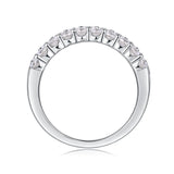 Moissanite Tri-Row Band Ring