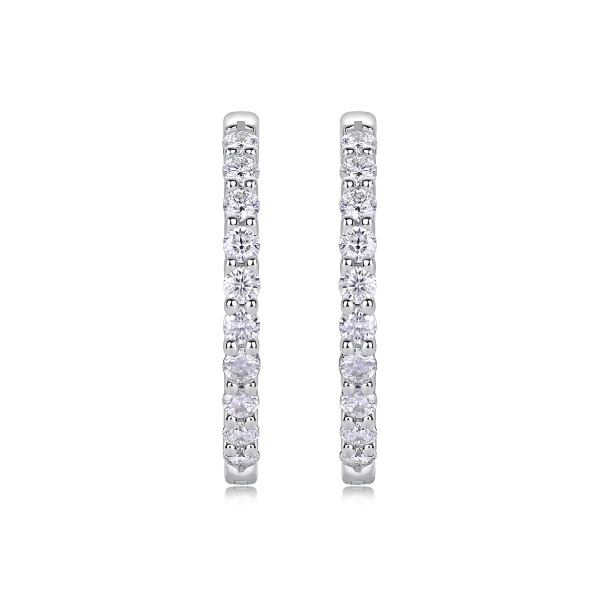 S925 Moissanite Hoop Earrings