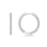 S925 Moissanite Hoop Earrings