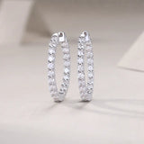 S925 Moissanite Hoop Earrings