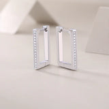 S925 Moissanite Square Shape Earrings