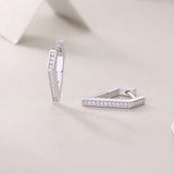 S925 Moissanite V Shape Earrings