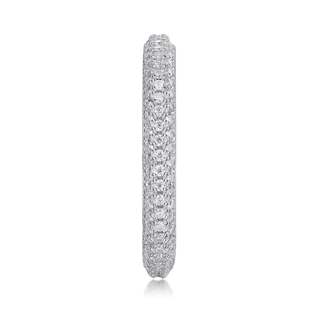 S925 Moissanite Pave Set Eternity Ring