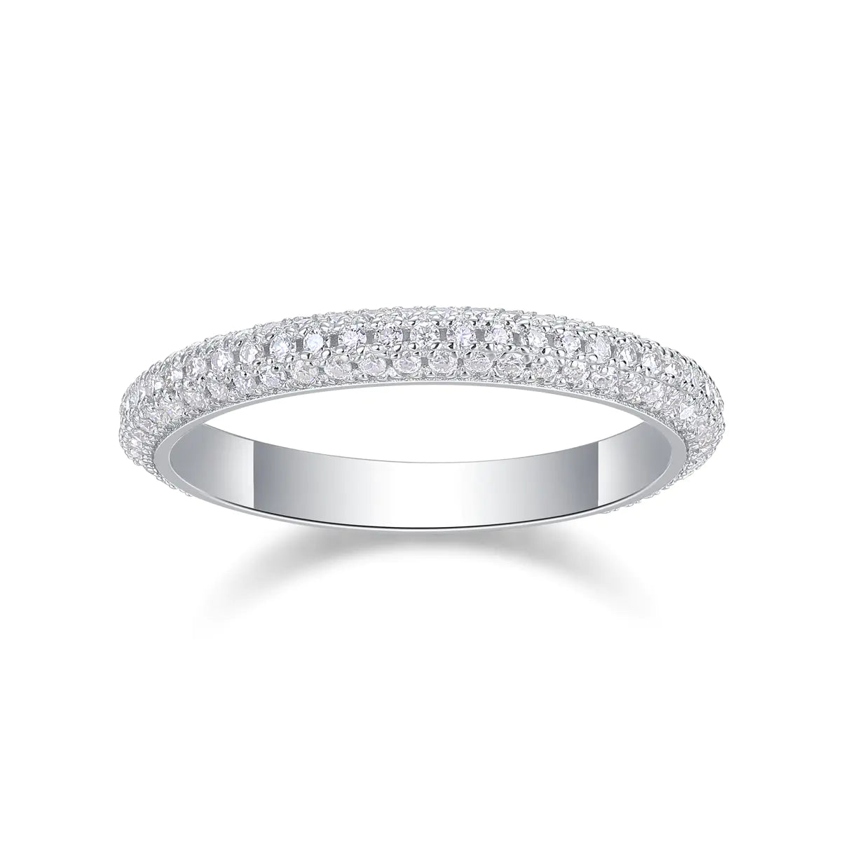 S925 Moissanite Pave Set Eternity Ring