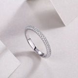 S925 Moissanite Pave Set Eternity Ring