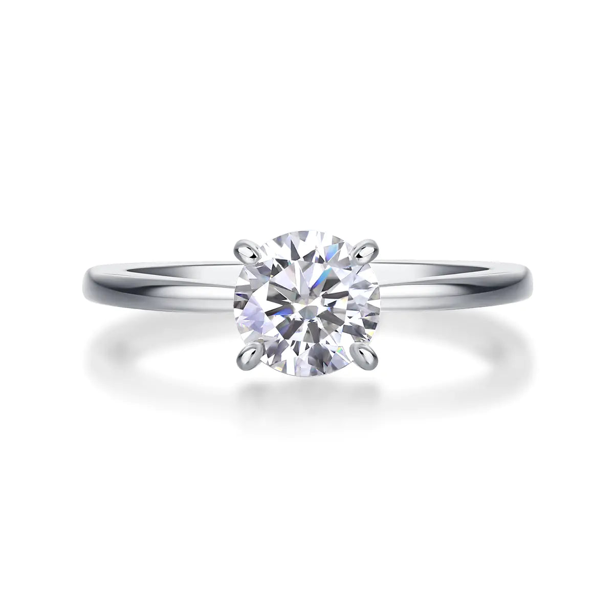 Moissanite Round Solitaire Engagement Ring