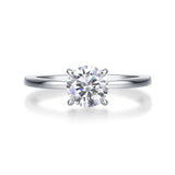 Moissanite Round Solitaire Engagement Ring