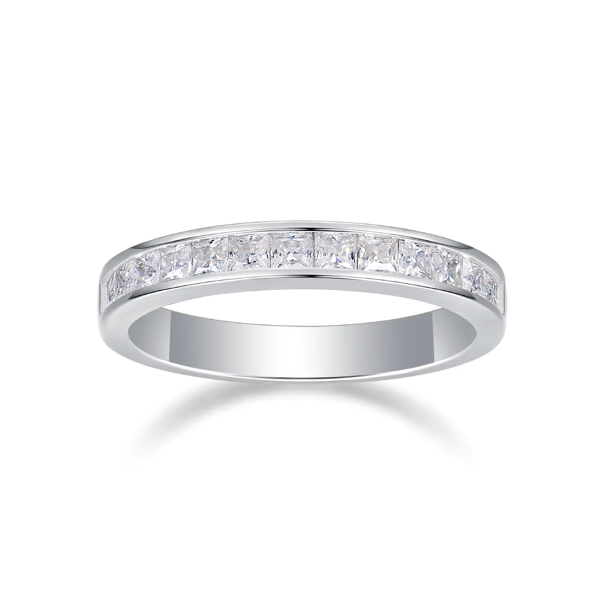 S925 Moissanite Princess Cut Eternity Ring