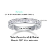 S925 Moissanite Princess Cut Eternity Ring