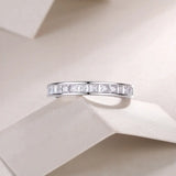 S925 Moissanite Princess Cut Eternity Ring