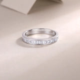 S925 Moissanite Princess Cut Eternity Ring