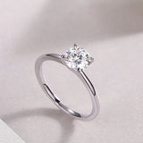 Moissanite Round Solitaire Engagement Ring