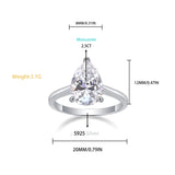 Moissanite Pear Cut Solitaire Engagement Ring