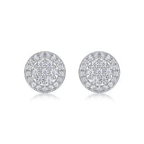 S925 Moissanite Cluster Circle Earring