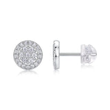 S925 Moissanite Cluster Circle Earring