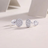 S925 Moissanite Cluster Circle Earring