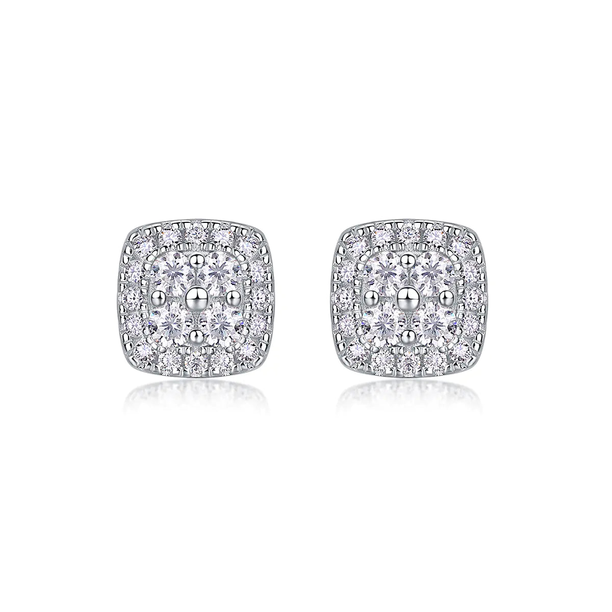 S925 Moissanite Sqaure Earring