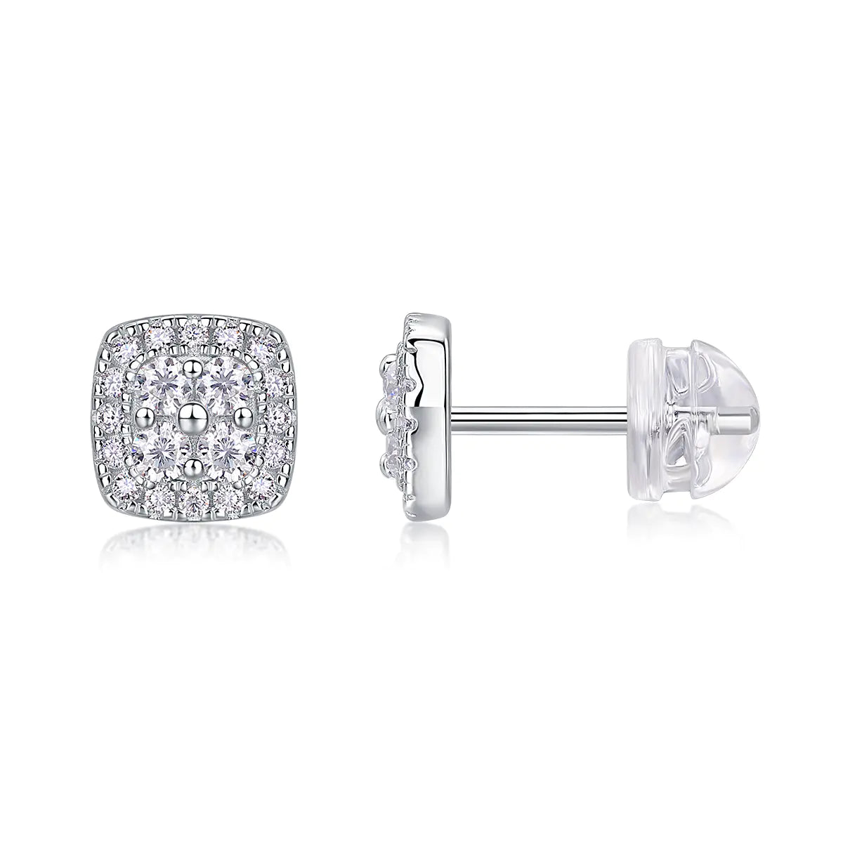 S925 Moissanite Sqaure Earring