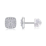 S925 Moissanite Sqaure Earring