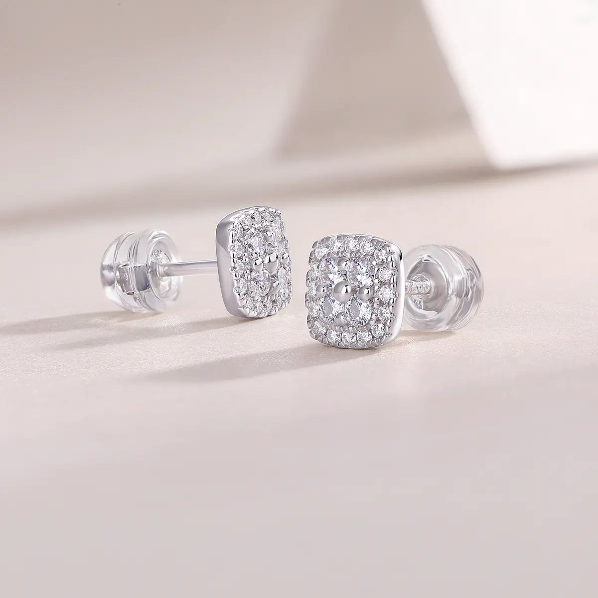 S925 Moissanite Sqaure Earring