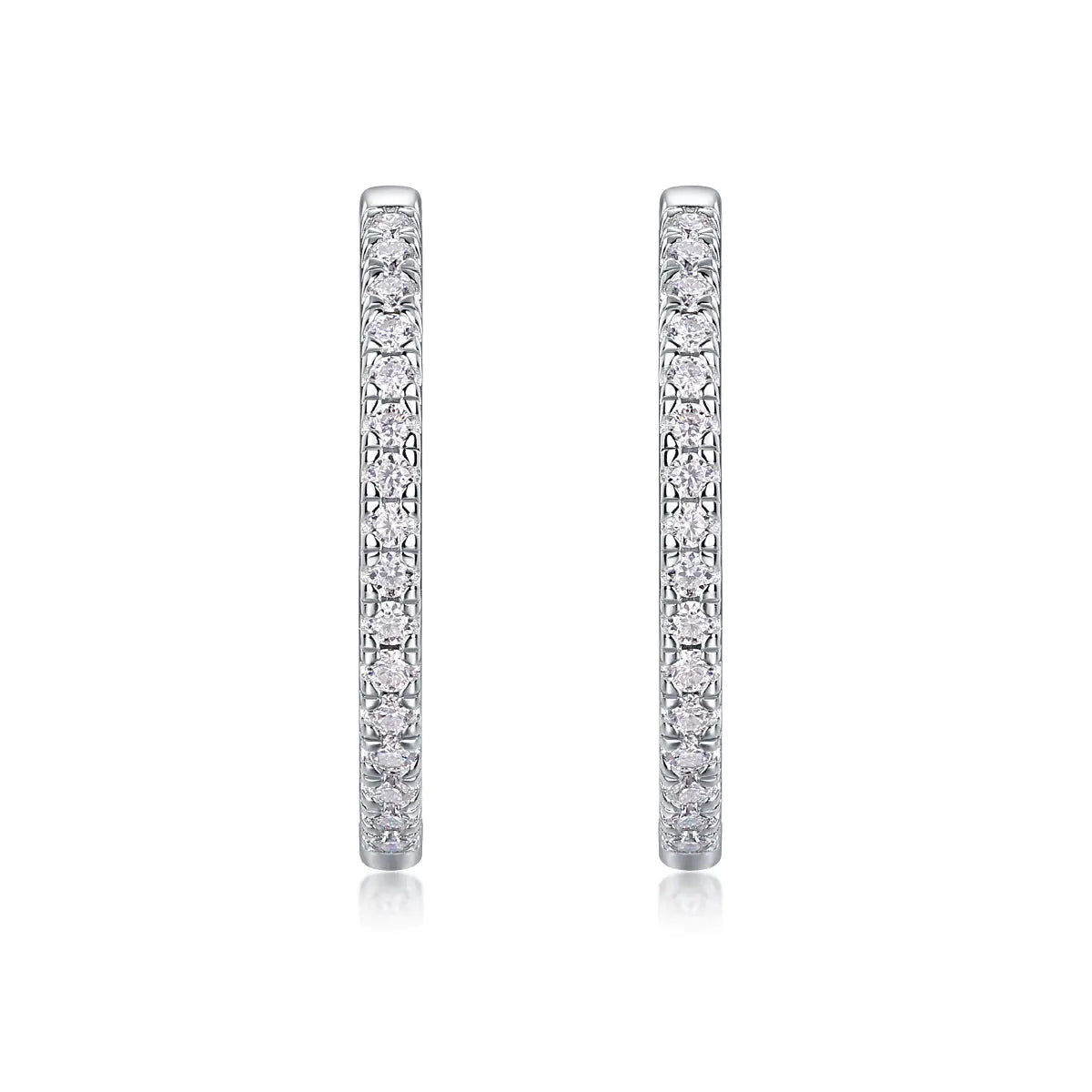 S925 Moissanite Huggie Hoop Earrings