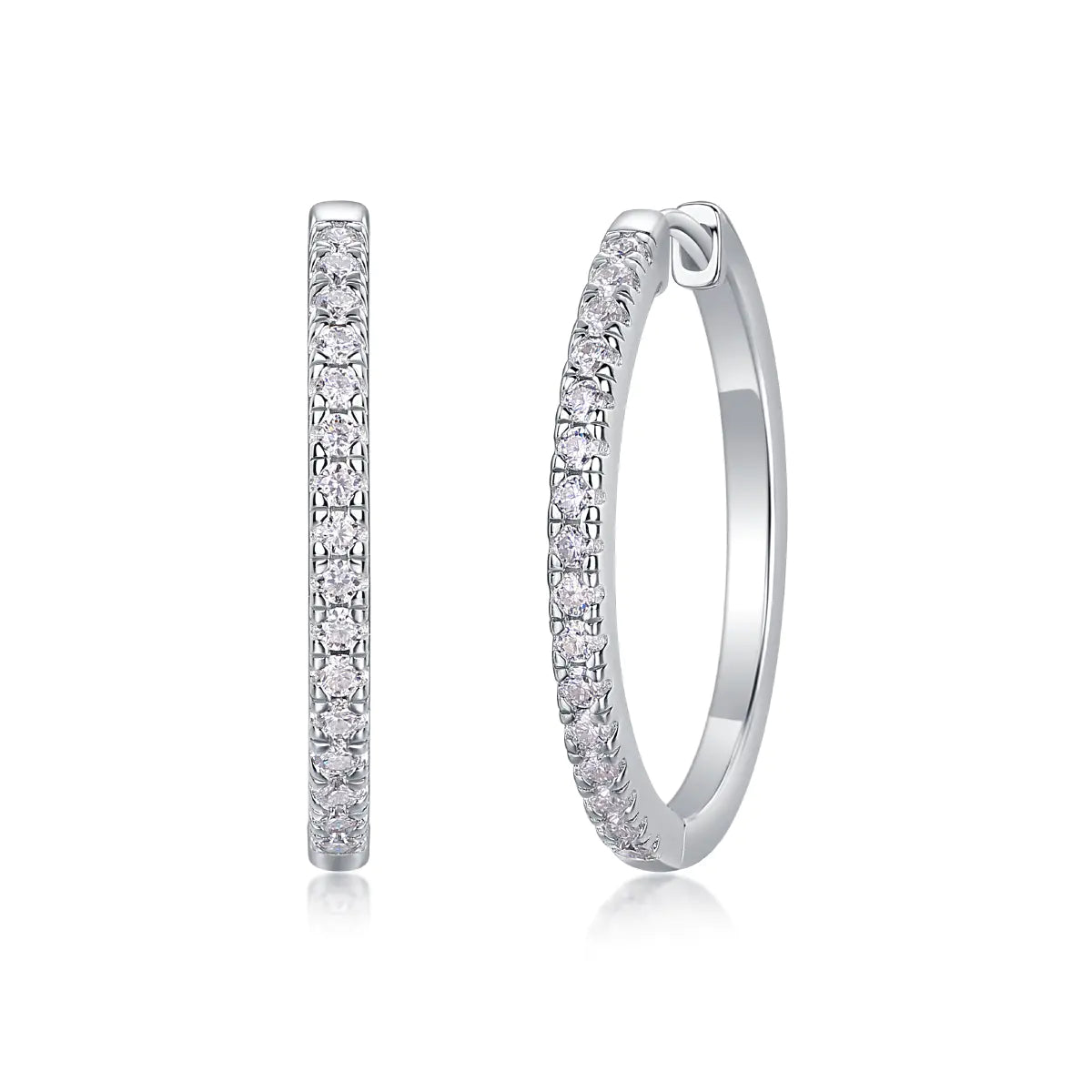 S925 Moissanite Huggie Hoop Earrings