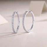 S925 Moissanite Huggie Hoop Earrings