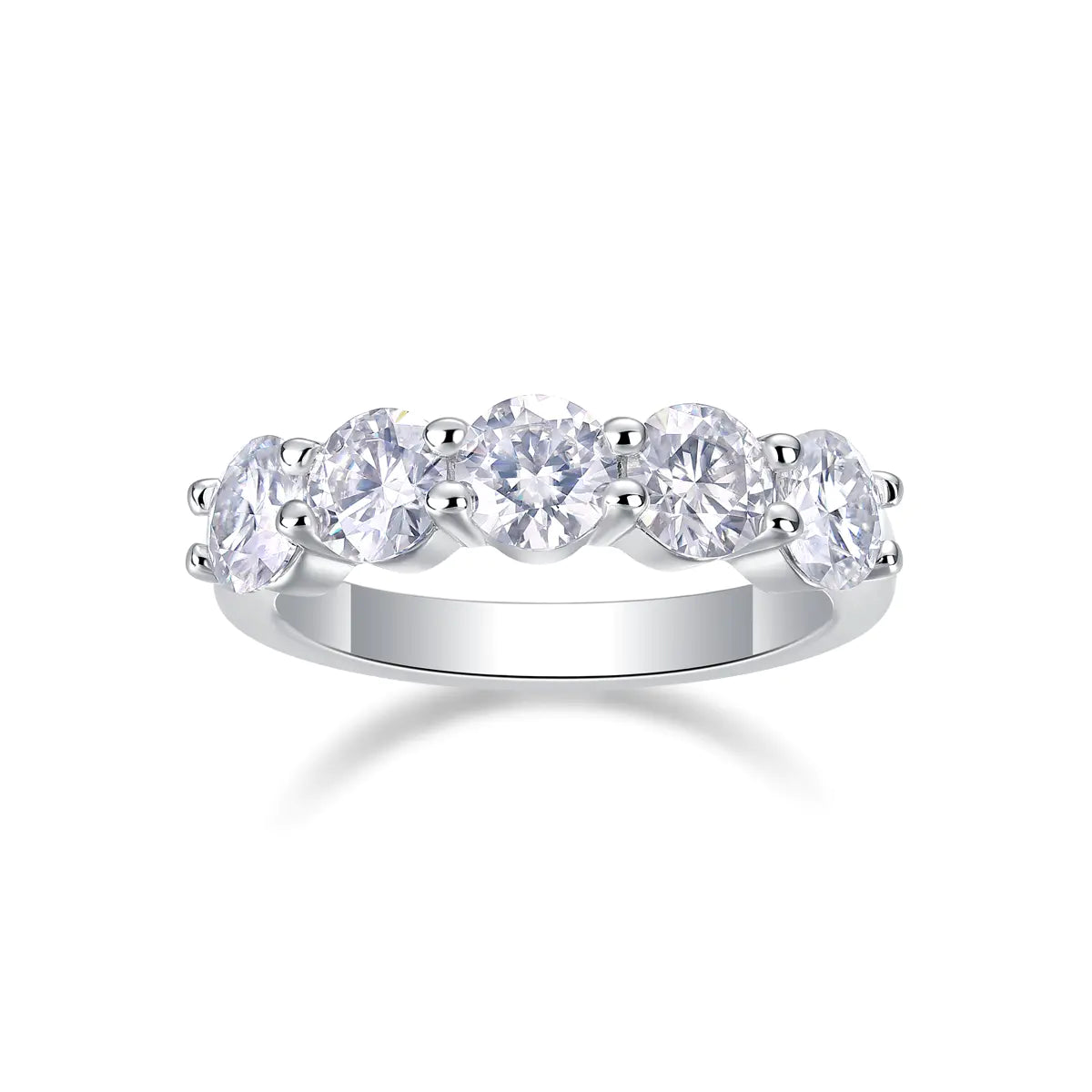 Moissanite Five Stone Band Ring